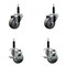 Service Caster 3'' SS Gray Poly Wheel Swivel 3/4'' Expanding Stem Caster Set 2 Brakes, 4PK SCC-SSEX20S314-PPUB-2-TLB-2-34 - alternate 1